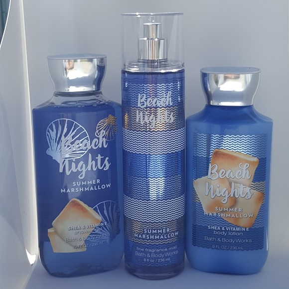 Bath Body Works Beach Nights 3 Piece Set Nwt